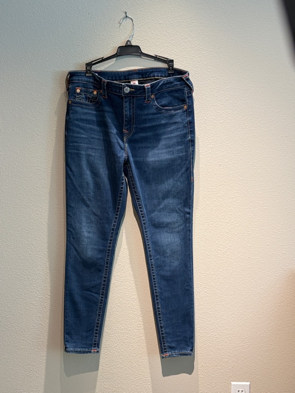 True Religion Women's Dark Wash Skinny Jeans